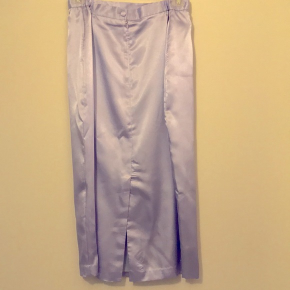 Women’s plus size 2 piece full length skirt suit lavender with crystal buttons. - Picture 3 of 5